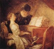 Jean Honore Fragonard The Music Lesson France oil painting artist
